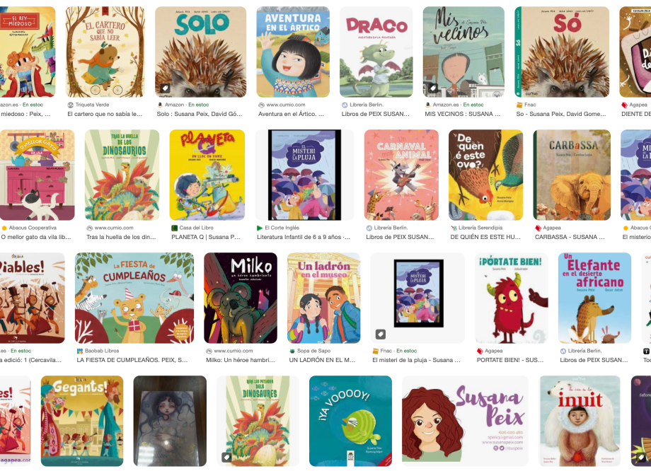 Cubiertas de libros publicados por Susana Peix